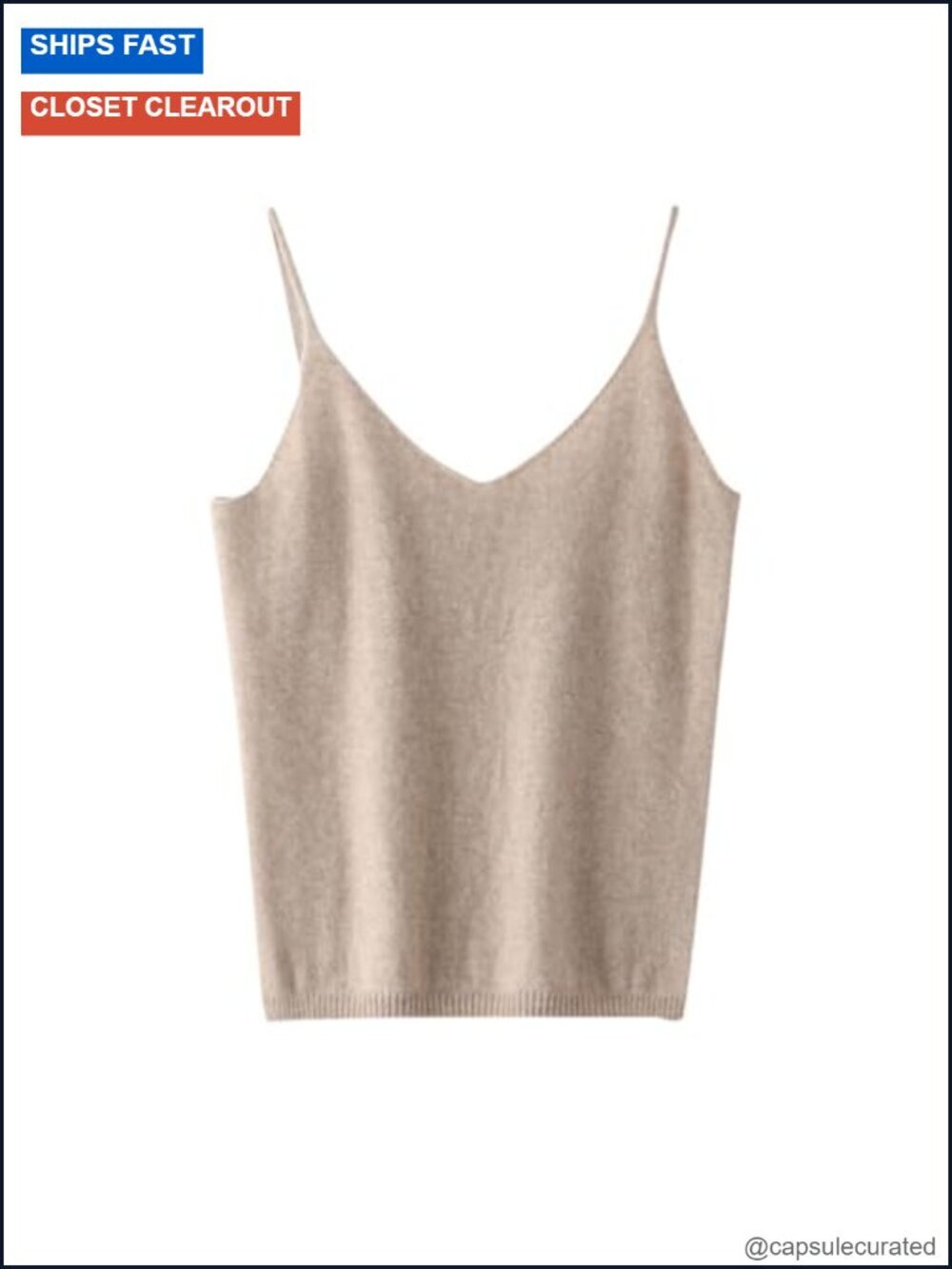 Sleeveless Cashmere Blend Knit Vest Pullover